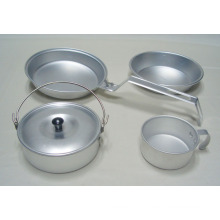 Cookset Mess Kit, Camping Cookware, Aluminum Cookware